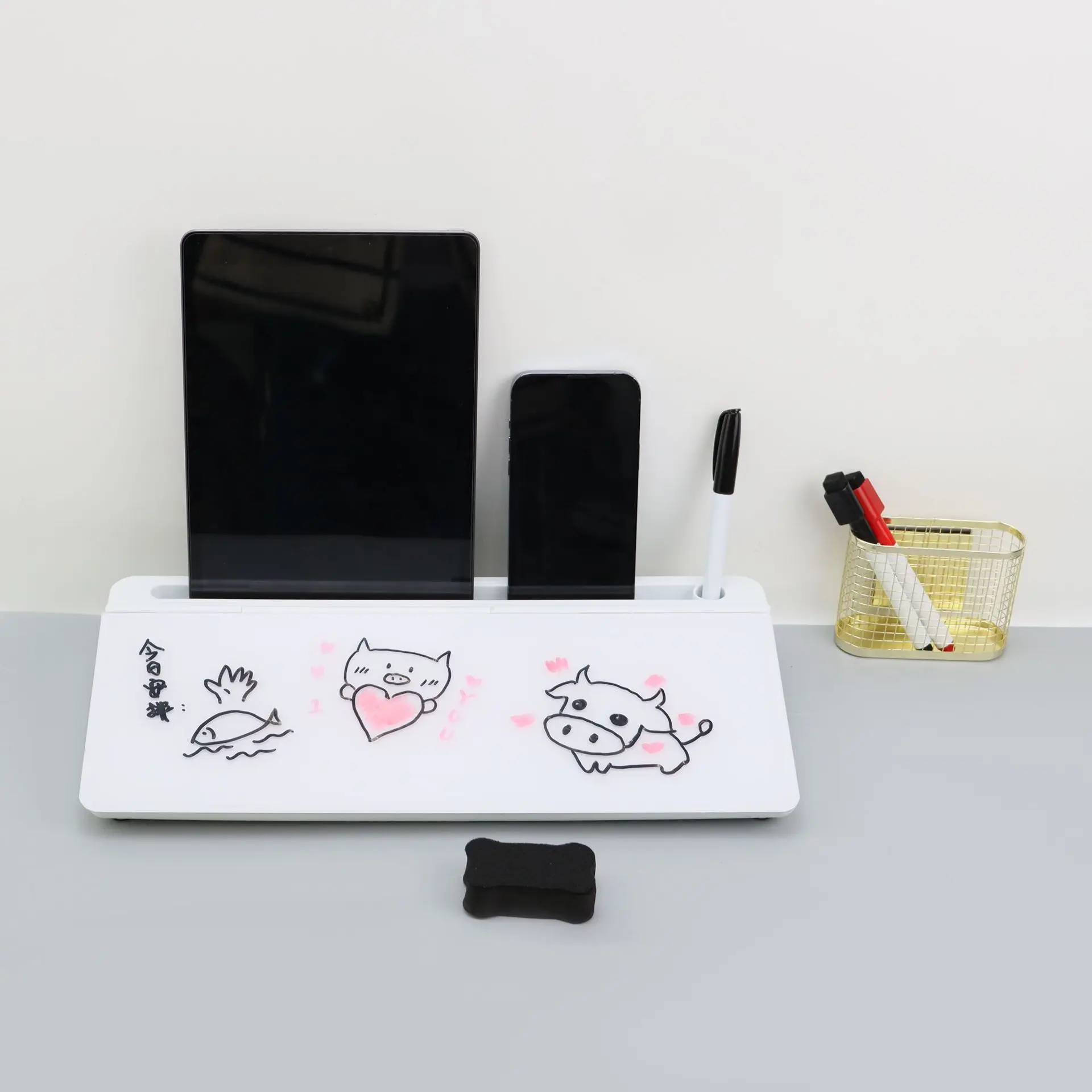 Desktop Storage Glass Whiteboard, Writing Board, Tempered Glass Whiteboard