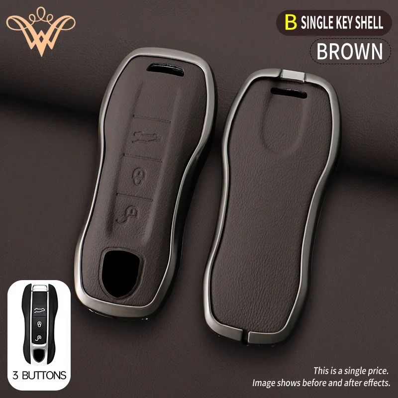 

New Car Key Case Cover For Porsche For Panamera Macan Cayenne Cayman Boxster 911 9ya 971 Smart Protection Shell Remote Key Cover