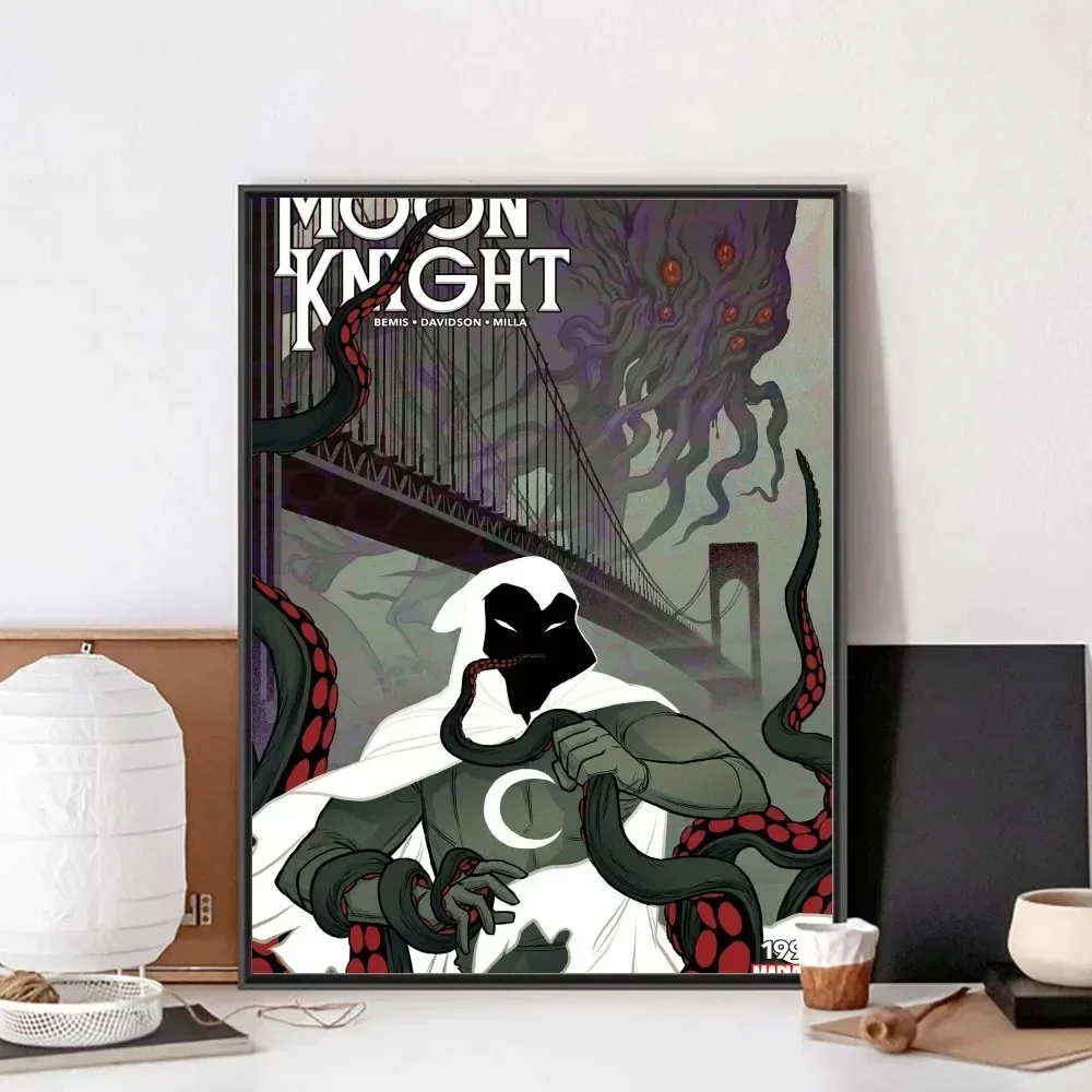 Marvel New Moon Knight Poster No Framed Poster Kraft Club Bar Paper Vintage Poster Wall Art Painting Bedroom Study Stickers