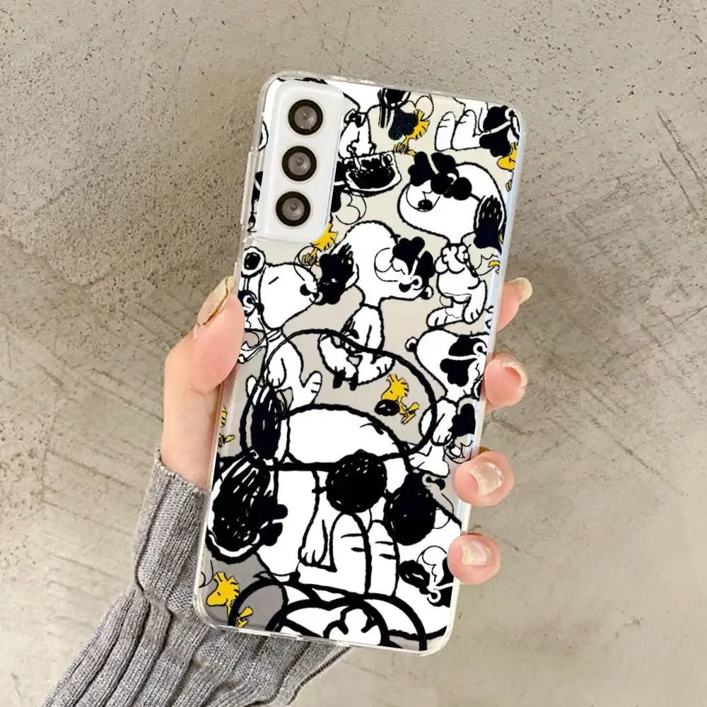 الكرتون سنوبيس خط قضية الهاتف لسامسونج غالاكسي S 20 30 21 22 23 24 A 30 50 31 32 51 70 71 72 73 الترا زائد لايت واضح