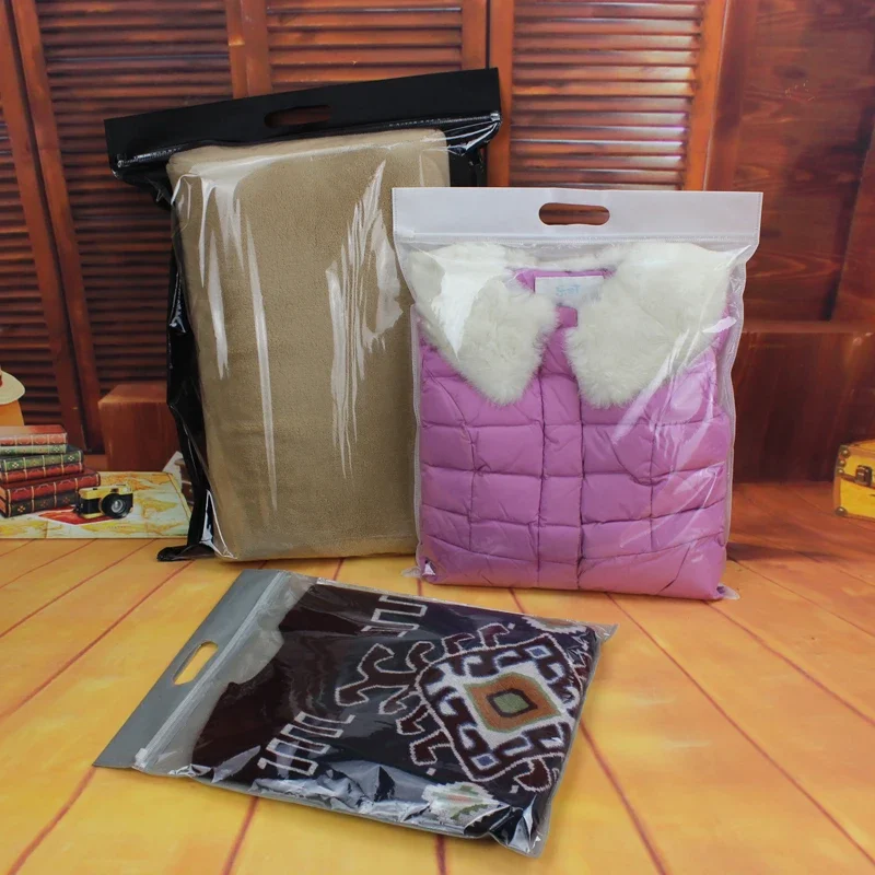 20 pcs Non Woven Fabric ShoppingPlastic Frosted Zipper Bag Clothing Storage bag Packaging Plastic Ziplock Bag