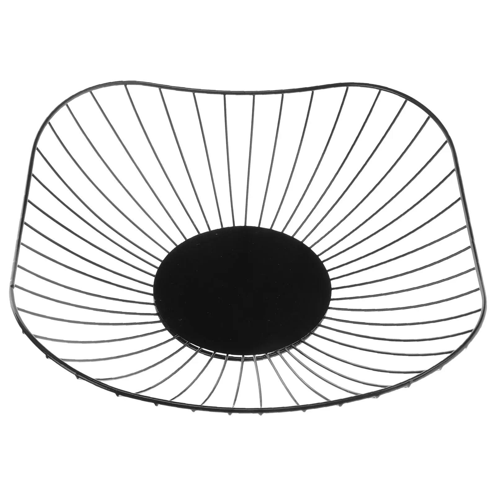 

Wrought Iron Snack Plate Metal Wire Fruit Container Bowl Tray Art Storage Holder Beautiful Color Use Home Restaurant