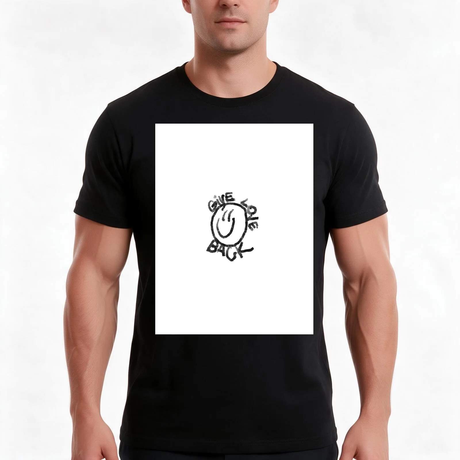 Give love back T-Shirt Summer Casual Cotton Tee Oversized Streetwear Tops Vintage Graphic Print Loose Fit Short Sleeve