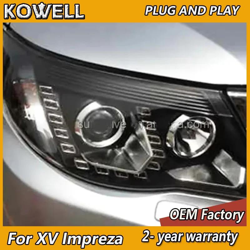 تصفيف السيارة لسوبارو امبريزا المصباح 2011-2017 سوبارو XV رئيس ضوء DRL بدوره إشارة منخفضة عالية شعاع العارض عدسة #2