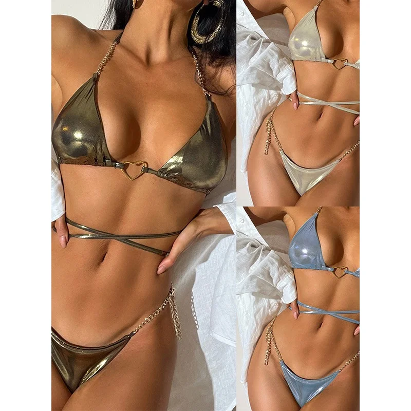 

Bikini Swimsuit Bronzing Sexy Lace-up Swimwear WomeninsDurablebikini