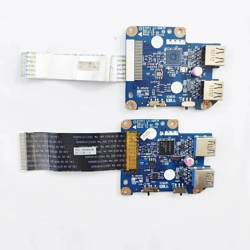 USB2.0/USB3.0 для Lenovo IdeaPad Y570 Y570A Y570N Y575 ноутбука WIFI переключатель USB-разъем аксессуары для ремонта платы LS-6887P используется