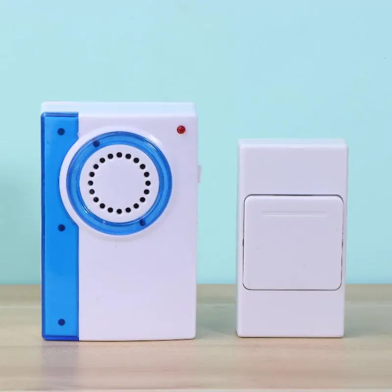 Adhesive Wireless Remote Doorbell, Long Range Loud Sound Smart Pager for Elderly & Kids