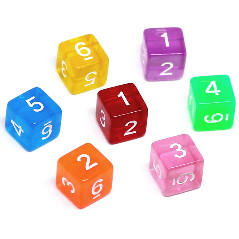 Transparent Dice With Numbers Math Montessori Parent Child Toy Juegos De Mesas Para Toda La Familia Kinder Spiele