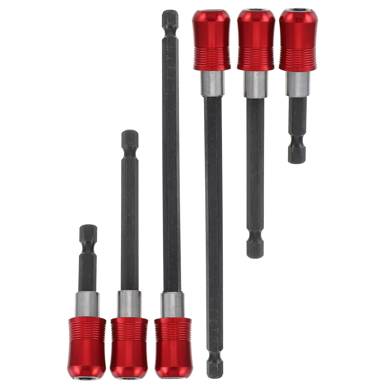

2 Sets Stainless Steel Socket Chuck Adapter Extension Rod Drill Bit Extension Bit Holder For Diy Household Repair