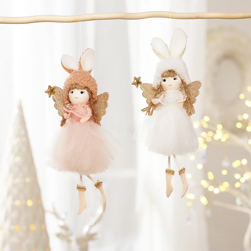 Cute Girl Christmas Hanging Angel Doll Pendant Angel Ornaments Plush Doll For Christmas Party,Wedding,Valentine's Day Decoration