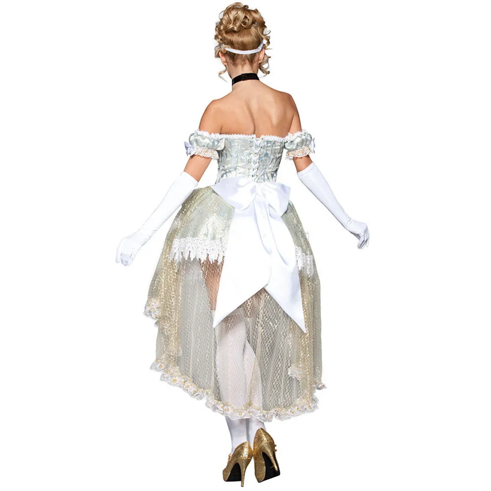 Medieval Princess Cosplay Costume Women Retro Court Dress Dovetail Princess Dress off-shoulder Elegant Wedding Party Ball Dress