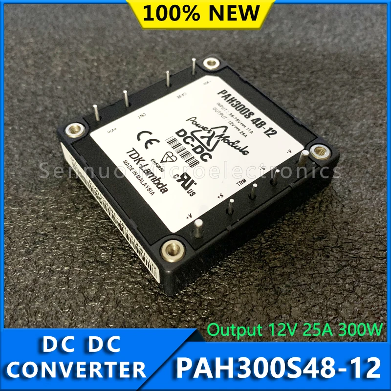 

1Pcs NEW TDK Electronics PAH300S48-12 DC-DC Converters 12V 300W Isolated Module DC DC Converter 1 Output 12V 25A 36V - 76V Input