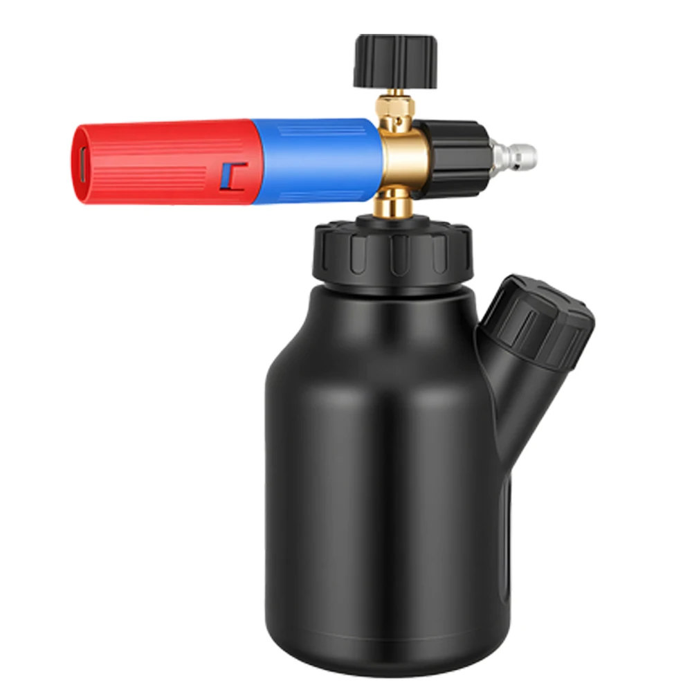 Black Foam Cannon, 100ml Measuring Cup & Portable Refill, Adjustable Foam Concentration, Universal Pressure Washer Fit