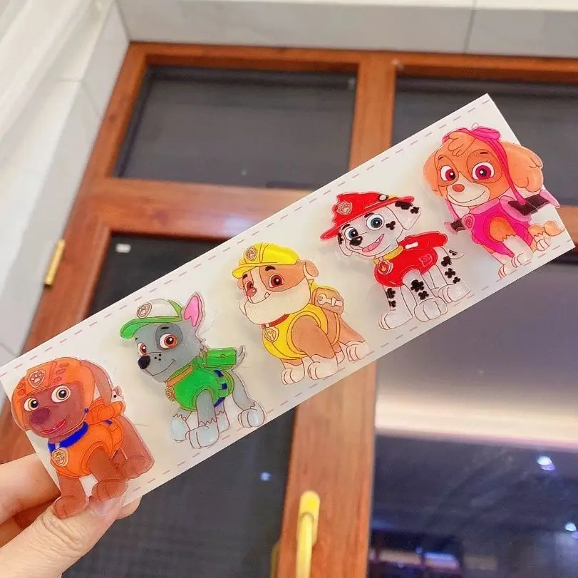 Stylish Cute Cartoon Paw Patrol Acrylic Duckbill Hair Clips for Kids Girls Teenagers Side Clips Children Toys Party Gifts view 3