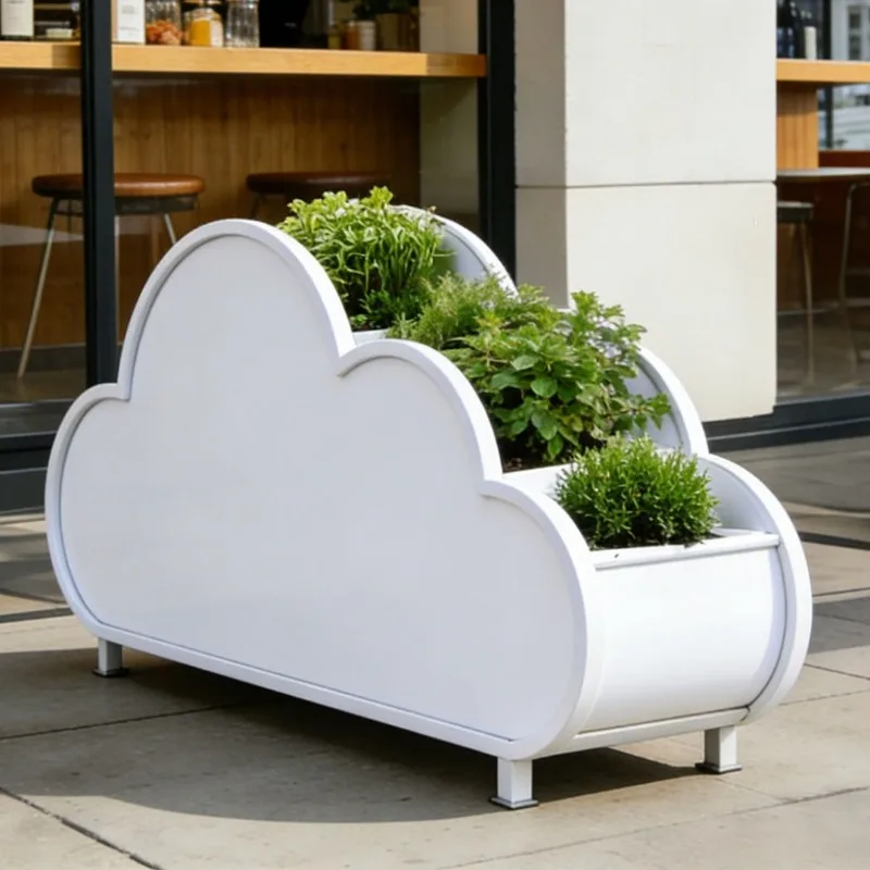 box cloud modeling balcony courtyard park street outside pendulum pedestrian street planting decorative flower pot 5