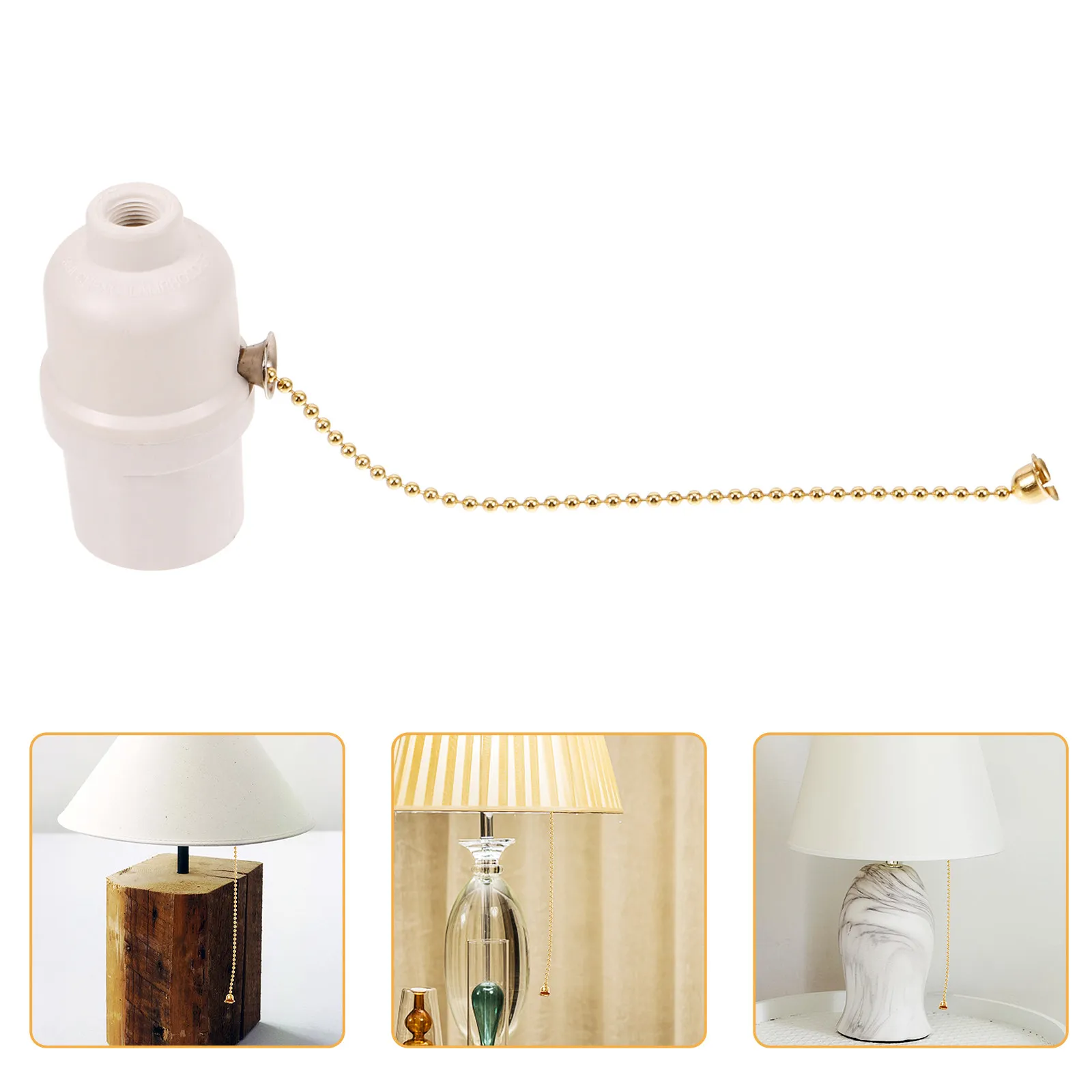 

Heavy Duty Pull Chain Lamp Socket Bakelite Light Fixture Lamp Holder with Pull Cord for Ceiling Light Repair Replacement Kit