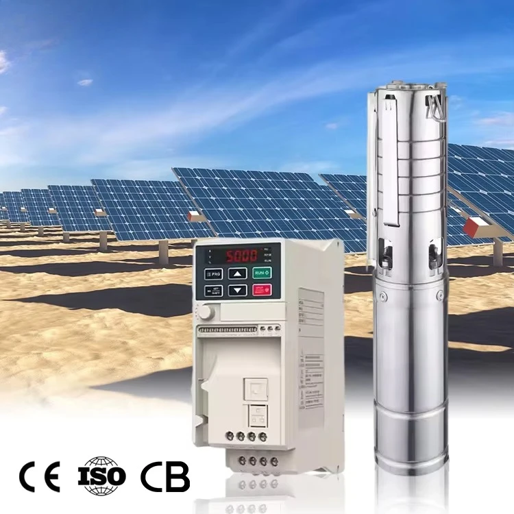 

4 Inch Farm Submersible Solar Water Pump Powered By Solar Panel 2.2kw 180m Head Ac Dc Hybrid Solar Borehole Pump For Irrigation