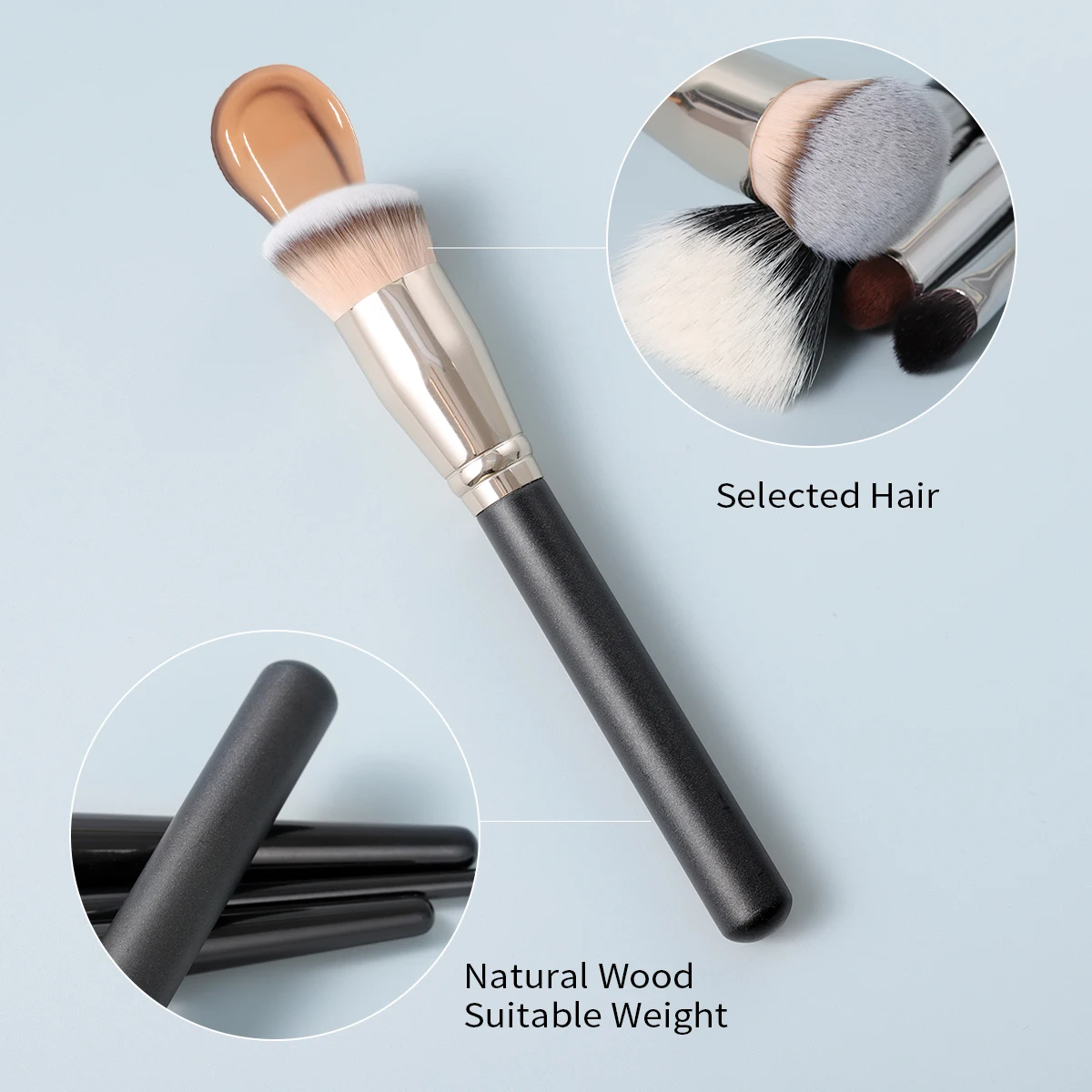 Ovw Make-up Pinsel synthetische Gesicht Foundation Concealer Pinsel Set schwarz Griff erröten Mischung Lidschatten Make-up-Tool Maquill aje