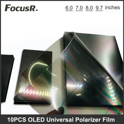 Fogli polarizzatori OLED universali da 10 pezzi per Samsung HUAWEI iPhone iPad schermo LCD diffusore polarizzato parti del filtro della pellicola di ricambio