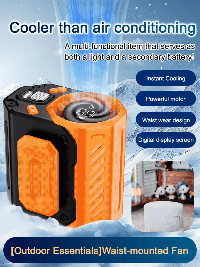 

Portable Hanging Cooling Fan with Heat Resistance – Outdoor Hanging Fan, Personal Air Cooler, USB Rechargeable Air Conditioner