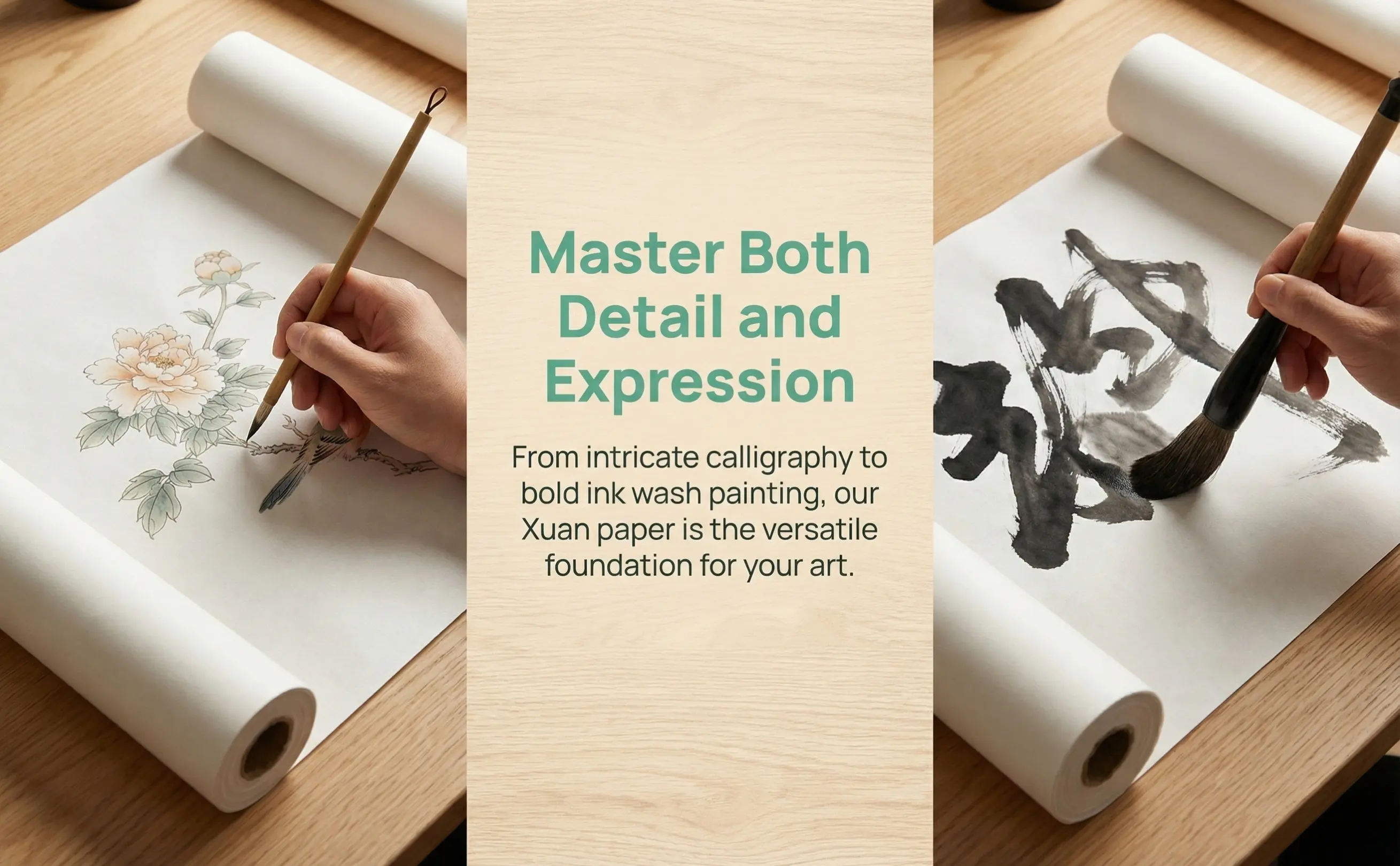 Chinese Calligraphy Practice Book - 1 Rolle hochwertiges, dickes Xuan-Papier für