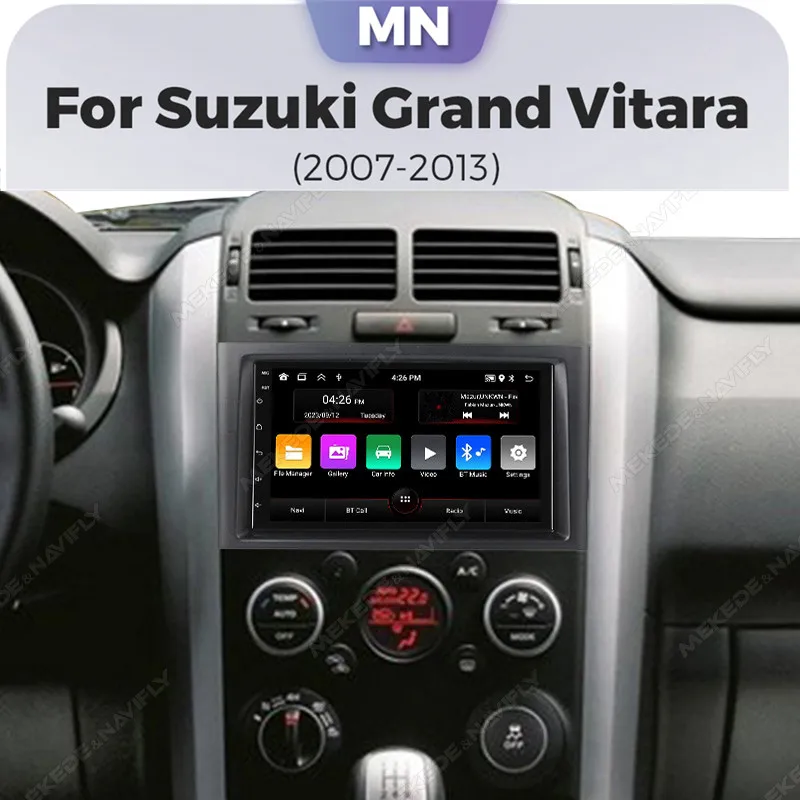 2Din Carplay Android Auto Stereo For Suzuki Grand Vitara 3 2005 - 2015 Android 13 Car Radio Multimedia Video Player GPS BT Audio