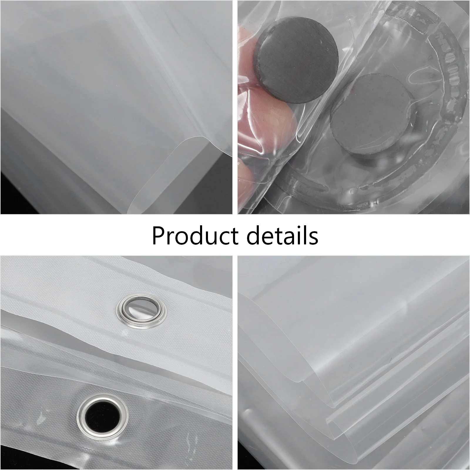 1 مجموعة واضح Peva دش مقاوم للماء الستار بطانة مع جروميت للحمام حوض الاستحمام التقسيم شفافة ستارة حمام المنزل المياه #1