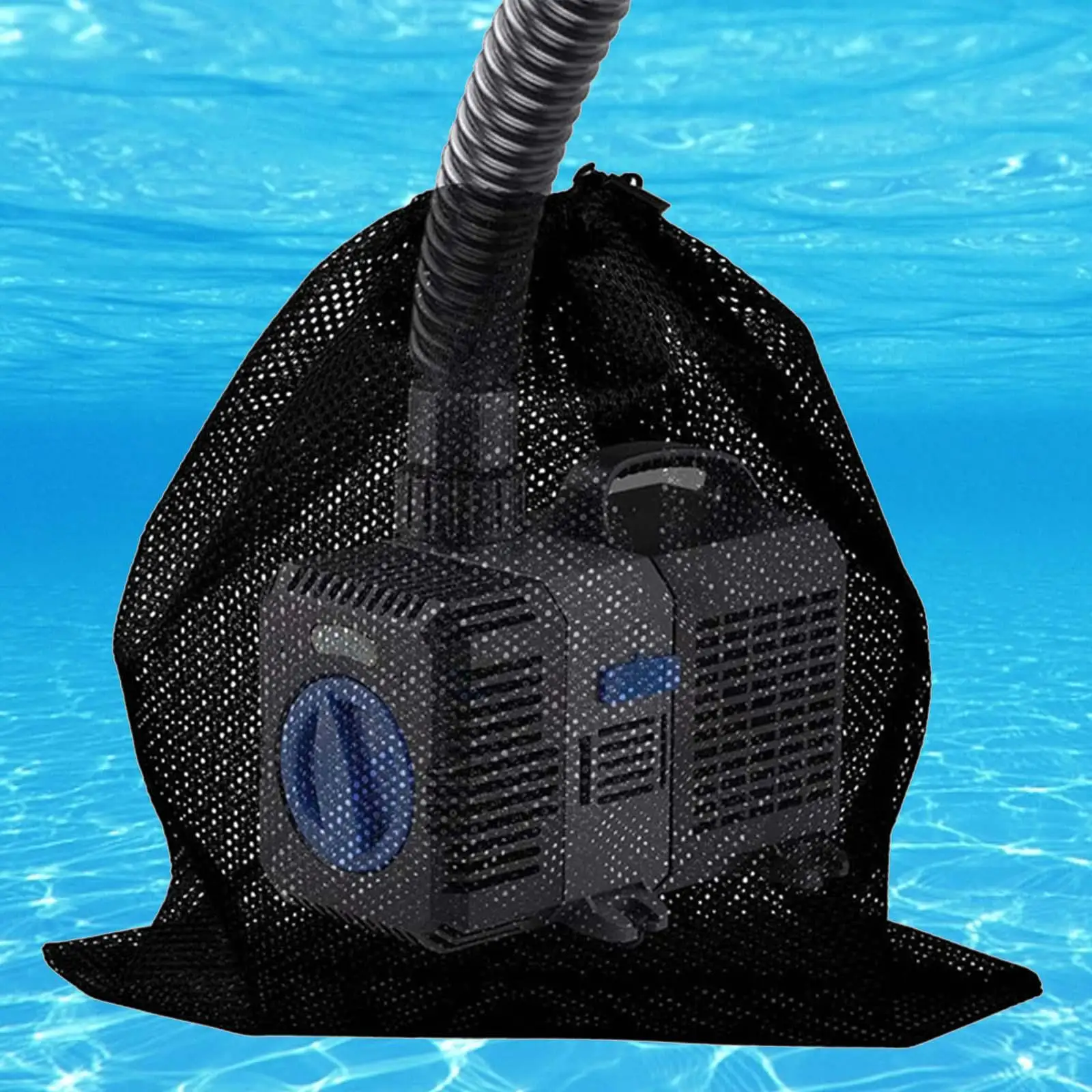 Water Pump Filter Net Drawstring Mesh Bag Compatible with Outdoor Pond Aquarium Waterfall Filter for Fish Tank