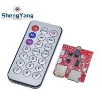 3W Car Bluetooth 4.1 MP3 WAV Decoding Board Speaker Amplifier Audio Receiver Module Support USB/TF/U-DISK/IR Remote Control Red