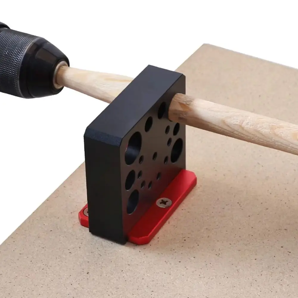 

8 Holes Dowel Maker Jig Adjustable Precision Dowel Cutter Plate Aluminum Alloy High Hardness Electric Drill Milling Dowel DIY