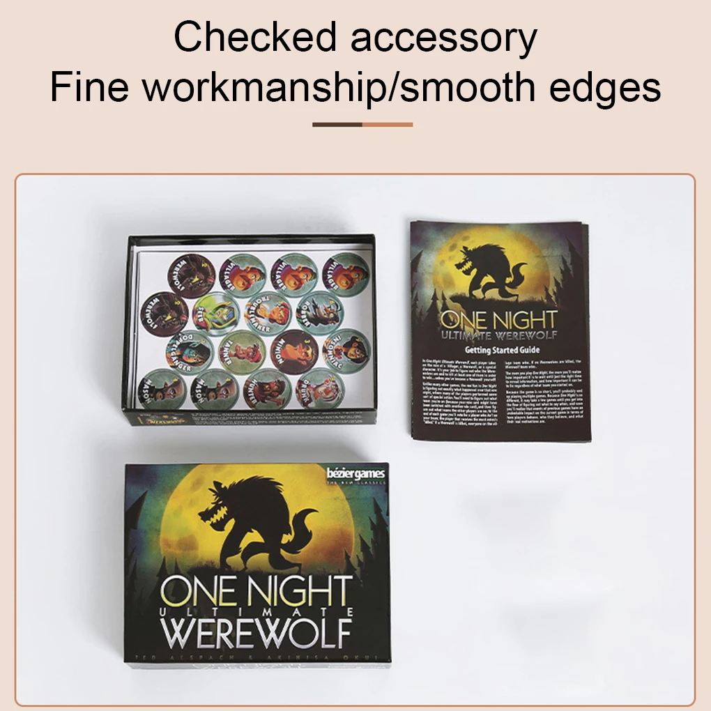 One Night Ultimate Werewolf Adults Participate In Party Games Social Inference Fast-Paced Gameplay Hidden Characters Ambiguity