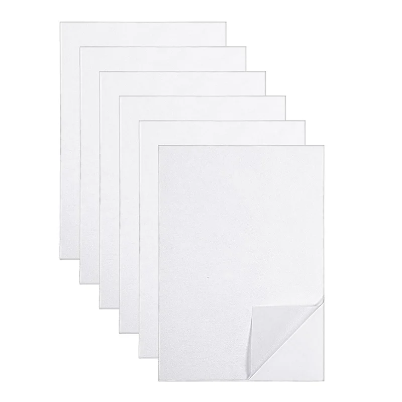 6 hojas de estabilizador de bordado soluble en agua pegajoso, papel de impresión disuelve para bordado impreso
