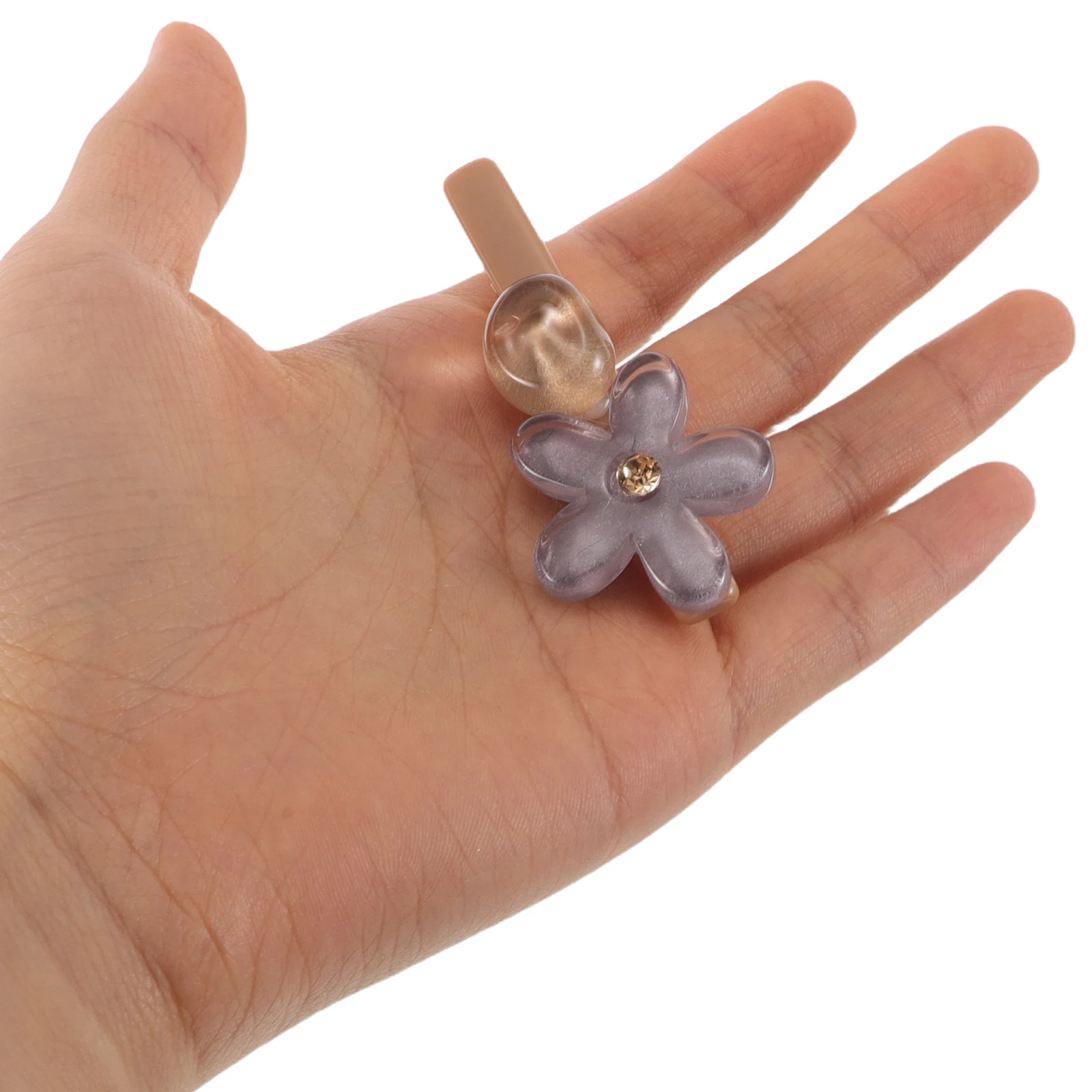 

3pcs Flower Hairpin Duck Billed Barrettes Floral Claw Clip Bangs Hair Clips Non Slip Flat Plastic Accessories Women Small