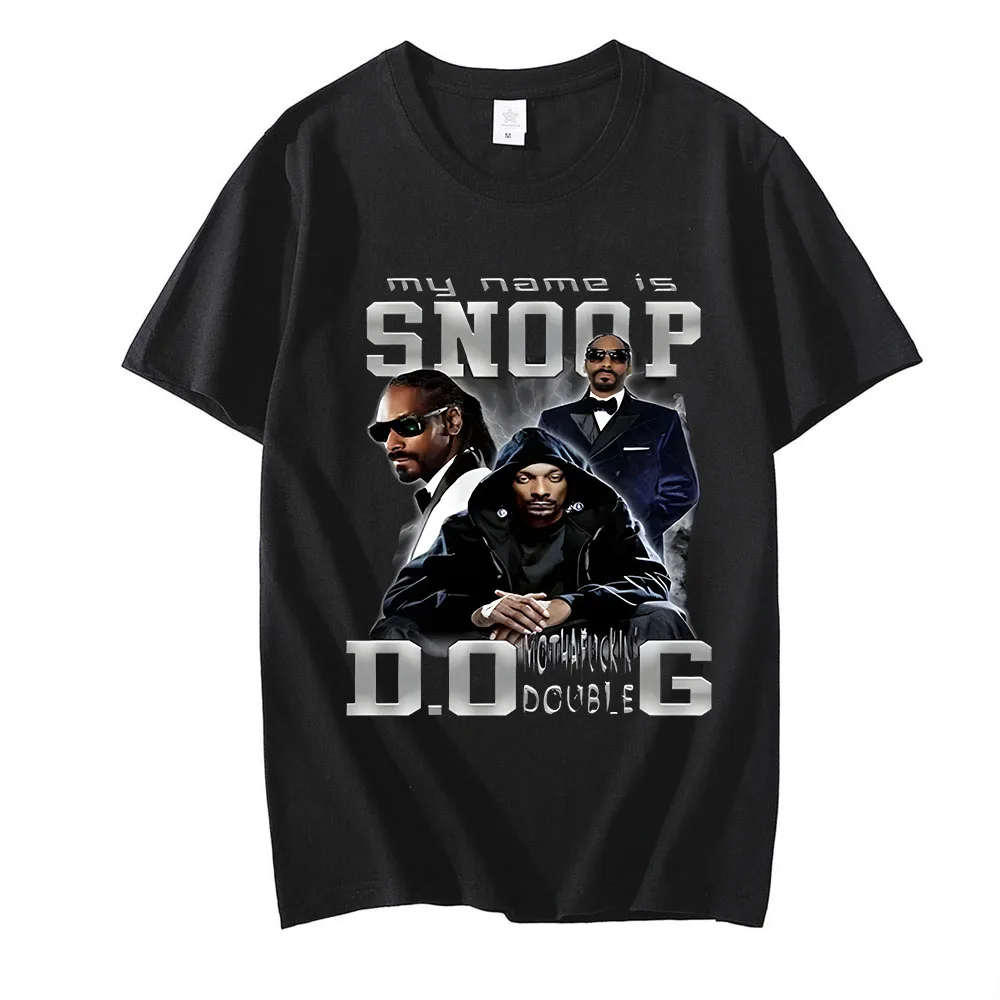 Snoop Dogg T Shirt Back Printing 100% Cotton Round Neck Tee-shirt Funko Pop Grunge Comic Tshirt Ropa Hombre Punk Retro Clothes