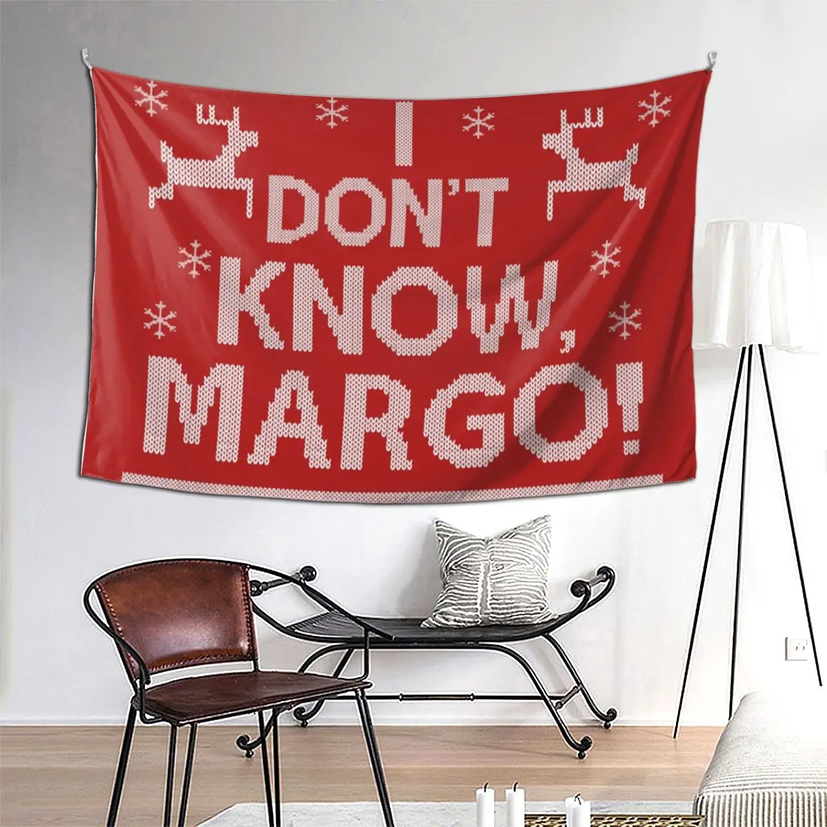 

Christmas Vacation I Don't KNOW Margo Tapestry Art Wall Hanging Aesthetic Home Decor Tapestries for Livingroom Bedroom Dorm Room