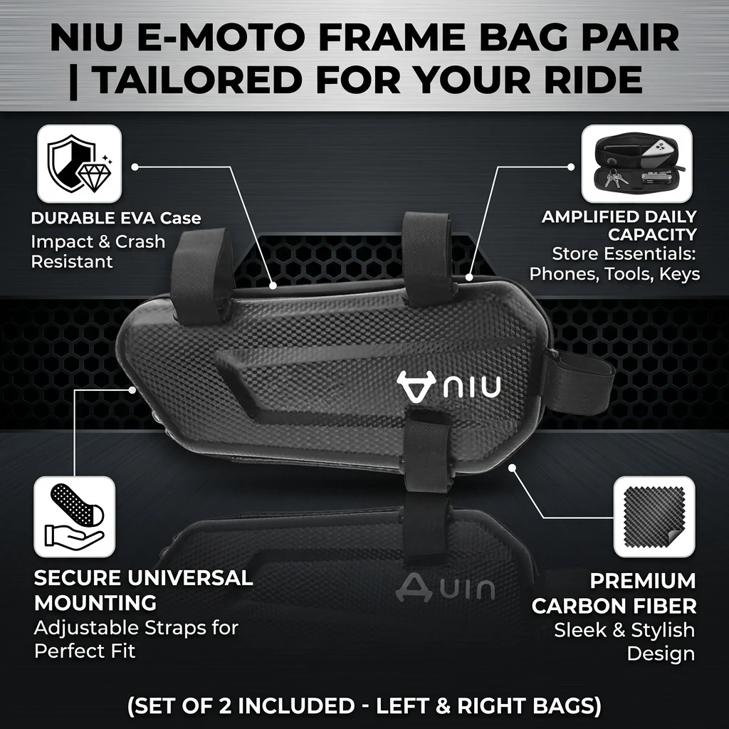 EVA Hard Shell Thickened Fabric Motorcycle Storage Bag Side Bag With LOGO For NIU N1 N1S M1 U1 M+ NGT 2017 2018 2019 2020