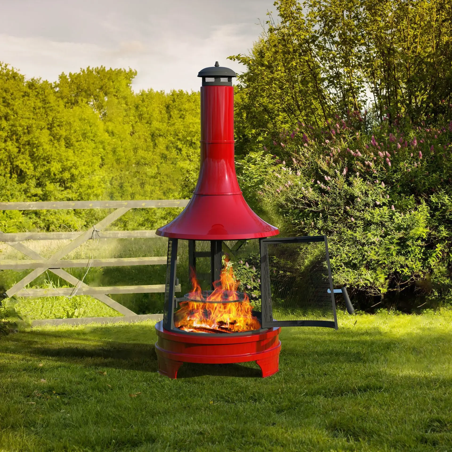 Outdoor Garden Vintage Barbecue Patio Firewood Stove Firewood American Vintage