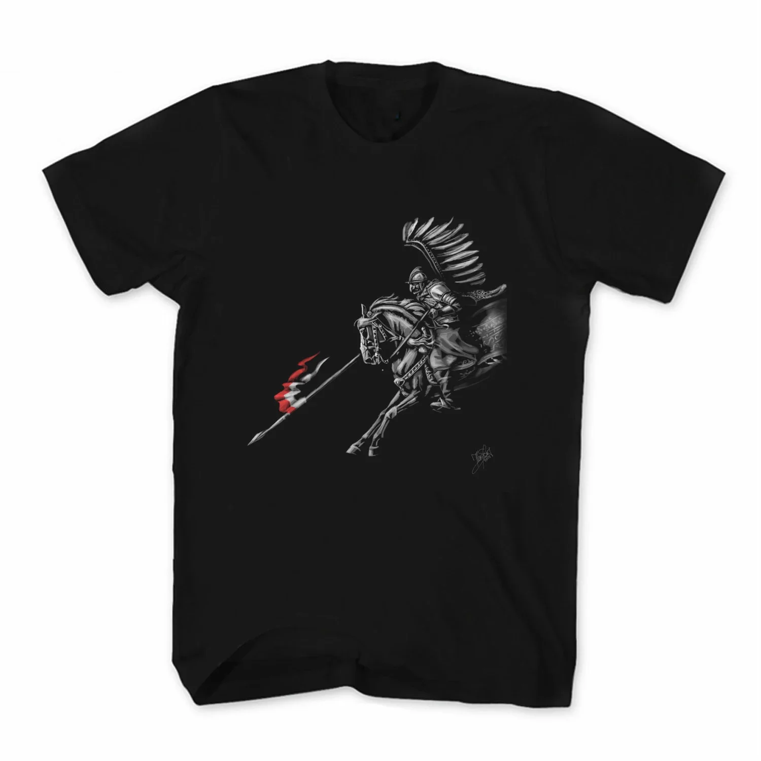 Polish Winged Hussar T-Shirt. Summer Cotton Short Sleeve O-Neck Mens T Shirt New S-3XL