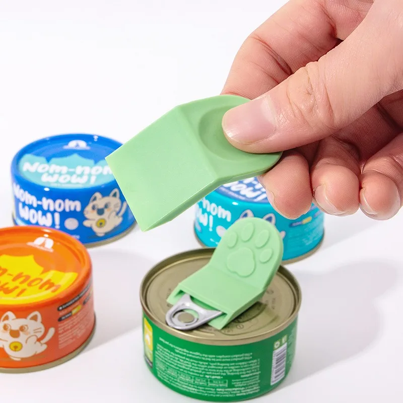 3D Printed Creative Cat Paw Shaped Pet Food Can Opener, Multifunctional Portable Cat Food Can Opener, Safe and Easy to Grip