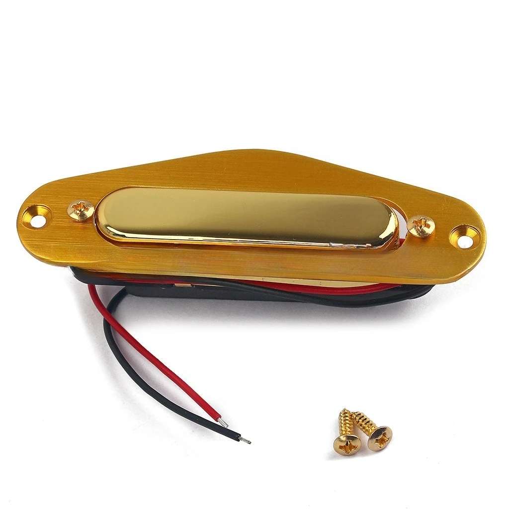 

Gold Plated Tele Style Guitar Neck Pickup Single Coil Pickup with Golden Frame for TL Electric Guitar Parts