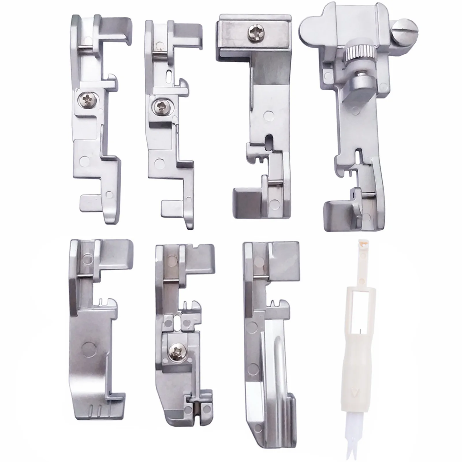 7PCS Presser Feet Set Singer Overlock Serger Presser Foot 14CG754 14SH654 14SH754 14hd854 With Gift Overlock Suk Needle Thread