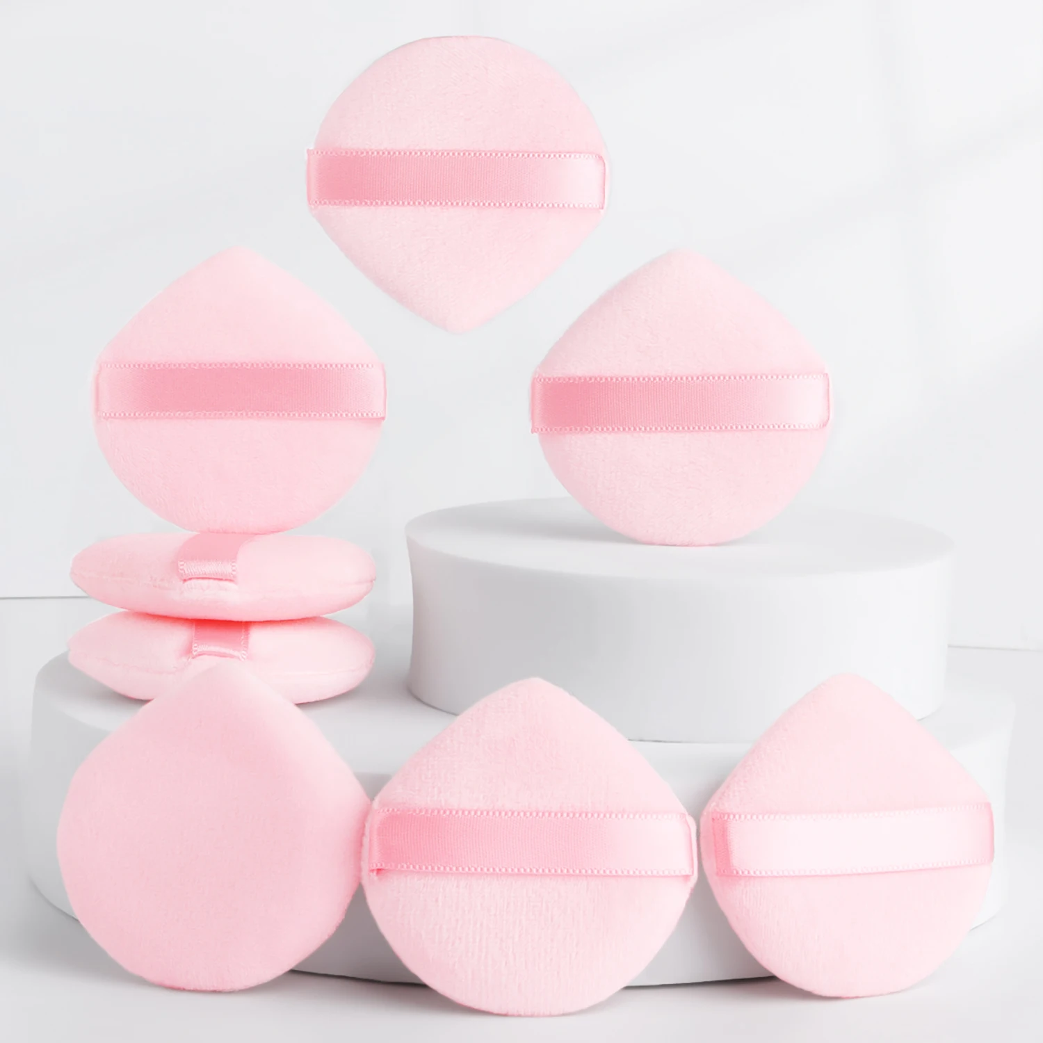 Flocking Powder Puff Double Face Makeup Set Puff Powder Replacing Round Fleece Fine Misty Powder Puff Round Powder Puff Makeup S