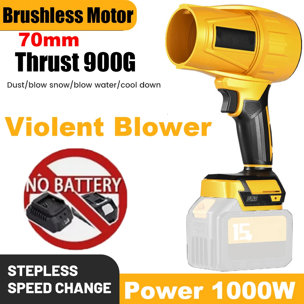 

1000W Highpower Violent Blower Handheld Turbo Jet Fan 70mm Brushless Powerful 900G Thrust Duct Fan Turbo Fan Car Air Blower