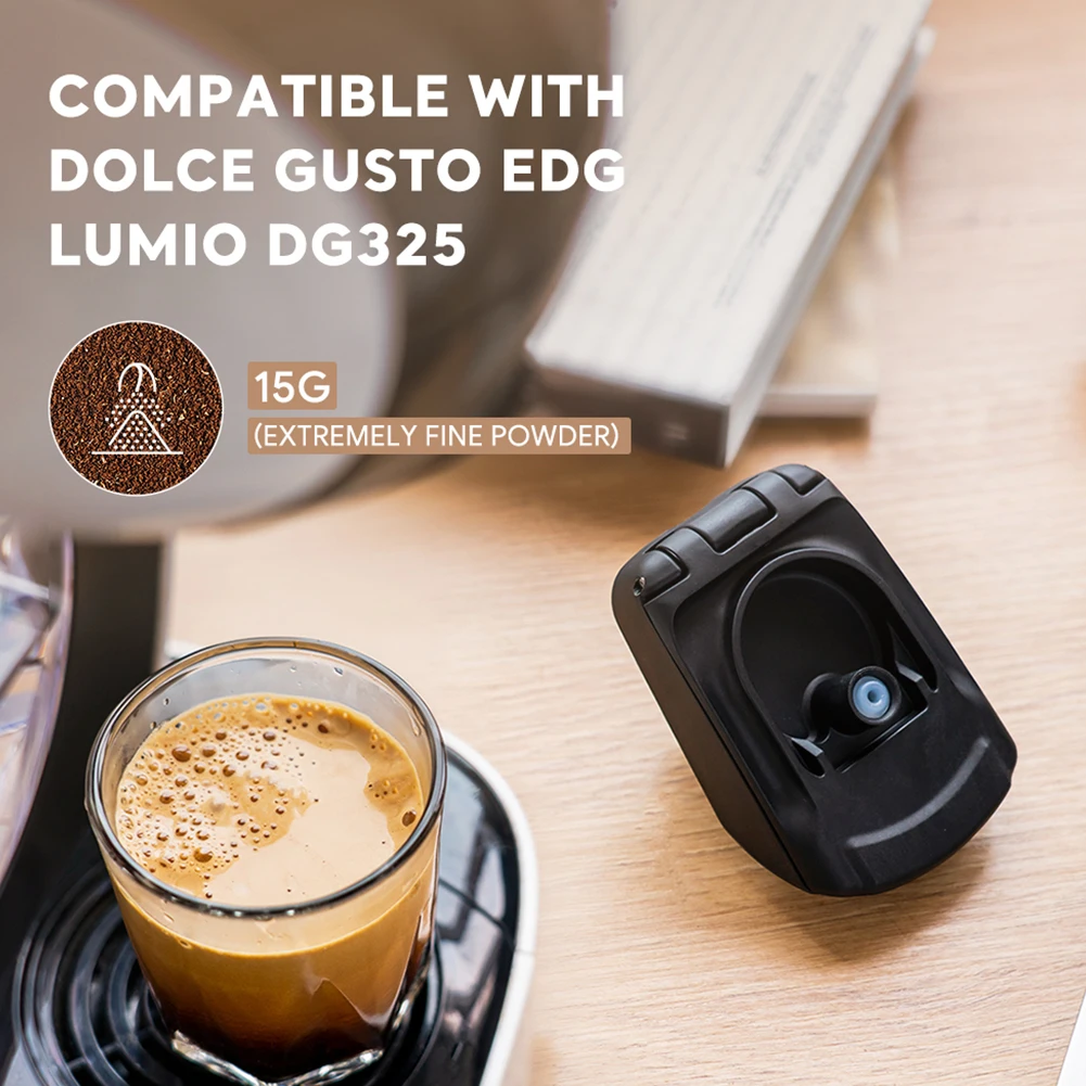 Coffee Capsule Plus Powder Holder Adapter Reusable Capsule Holder for DOLCE GUSTO Edg LUMIO DG325 Coffee Machine