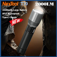 NexTool T10 High Power Flashlight Rechargeable LED 2000lm 7 Modes 2600mAh Battery 220m Torch Lamp Waterproof For Camping Hiking