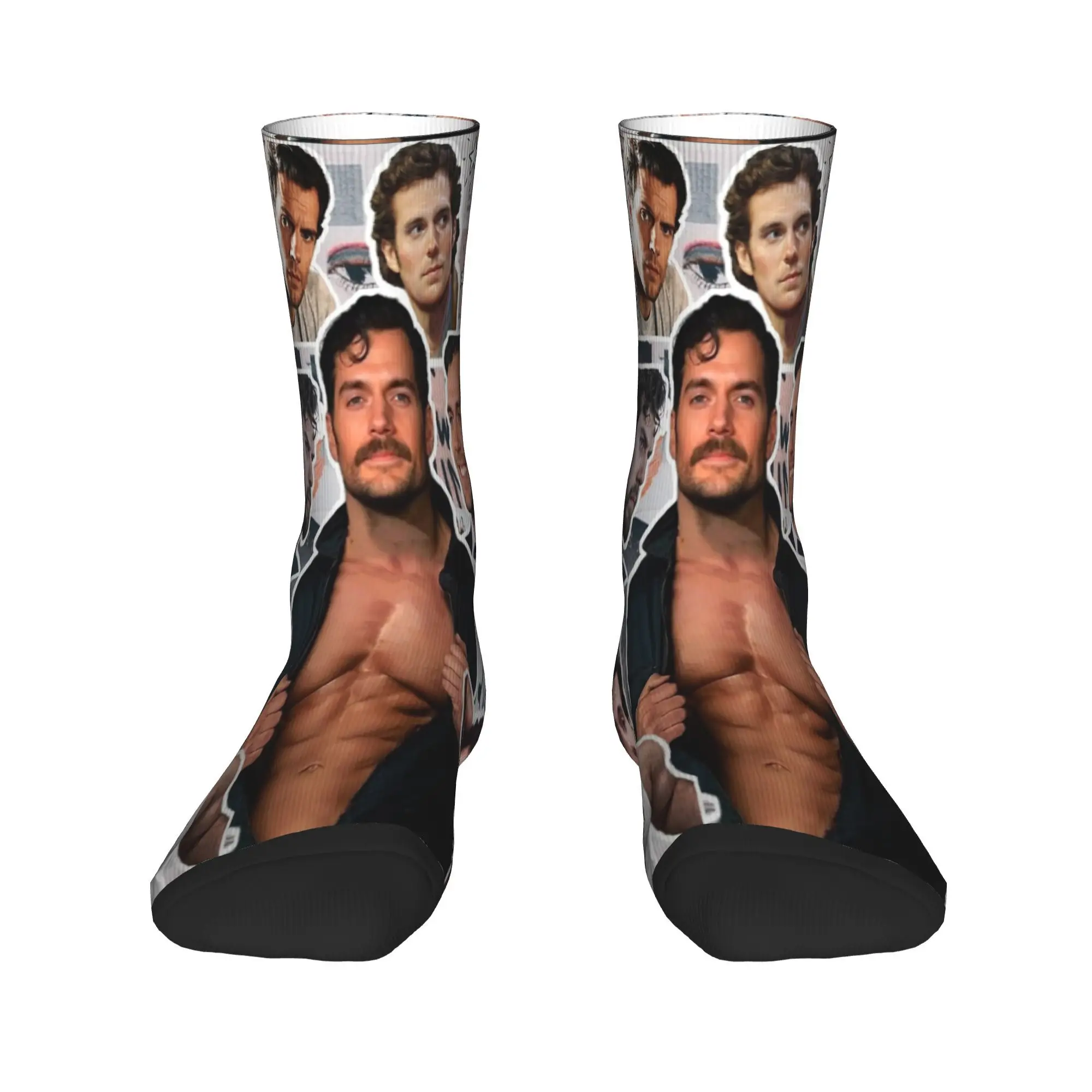 Chaussettes Rhythm Ry Cavill pour hommes et femmes, collage de photos, chaussettes amusantes respirantes, meilleur cadeau d'urgence