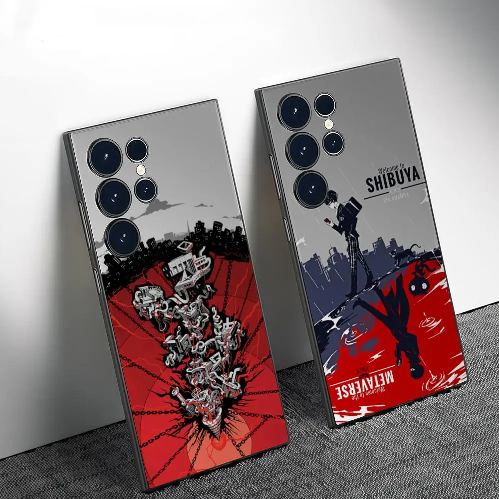 

P-Persona 5 Phone Case For Samsung Galaxy S25 S24 S22 S23 Ultra S21 S20 Plus Frosted Full Soft Case