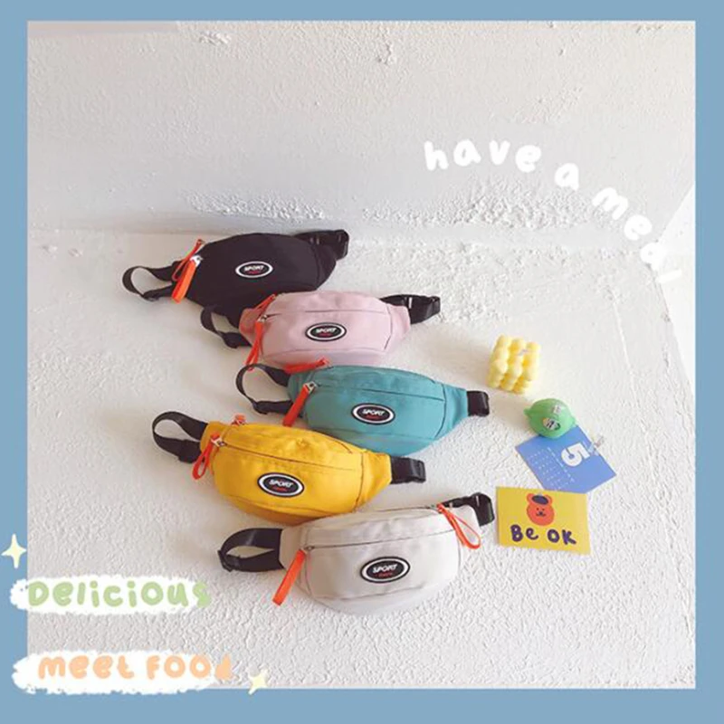 

Новая модная милая детская нагрудная сумка на одно плечо, поясная сумка через плечо, парусиновая диагональная сумка для девочек и мальчиков, сумка на молнии, кошелек для монет