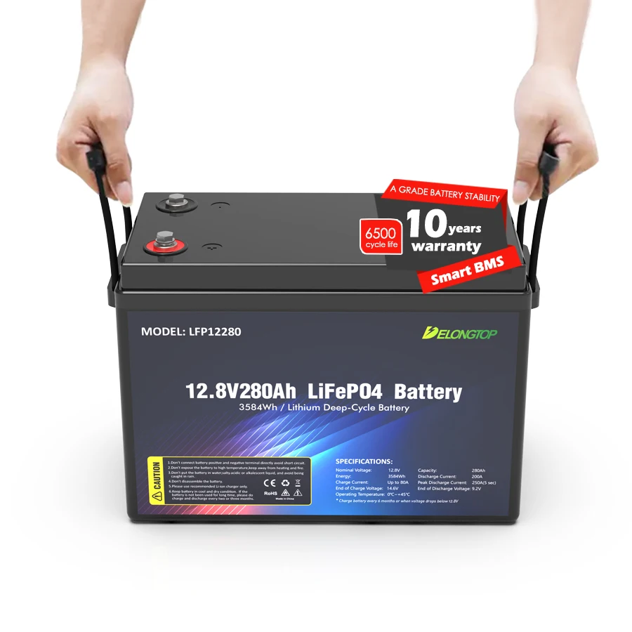 

LifePo4 12V 280ah 12V300ah Battery Case Energy Storage Pack Lifepo4 Lithium Ion Battery for Solar Panel RV Travel Boat Maine