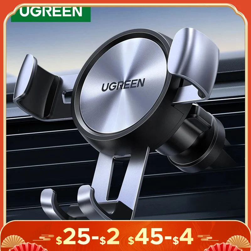 UGREEN Car Phone Holder for Mobile Smartphone Support Cell Phone Stand for iPhone 16 15 Pro Auto Vent Mount Gravity Holder Stand